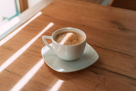 こだわりのコーヒーで淹れたカフェオレ