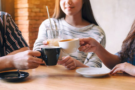 こだわりのコーヒーで淹れたカフェオレ